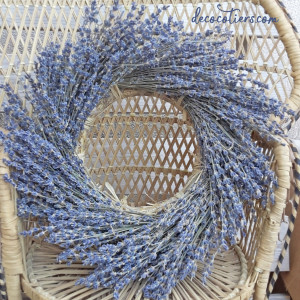 « Très jolie couronne de lavande bohème, 30 cm »