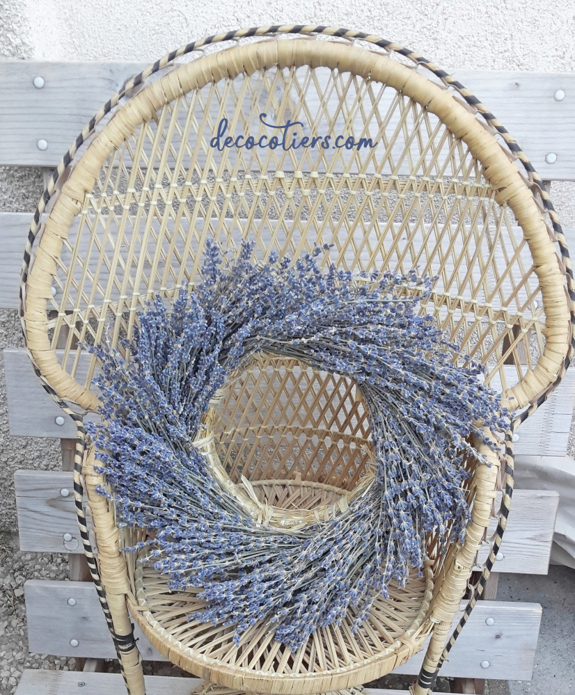 « Très jolie couronne de lavande bohème, 30 cm »