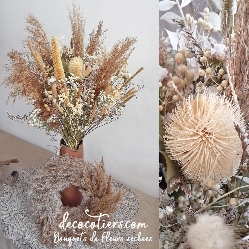 « Belle couronne de pampas, 30 cm »