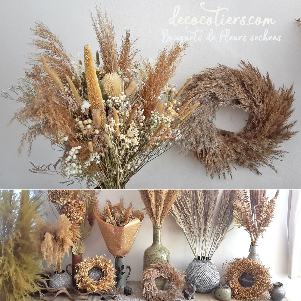 « Belle couronne de pampas, 30 cm »