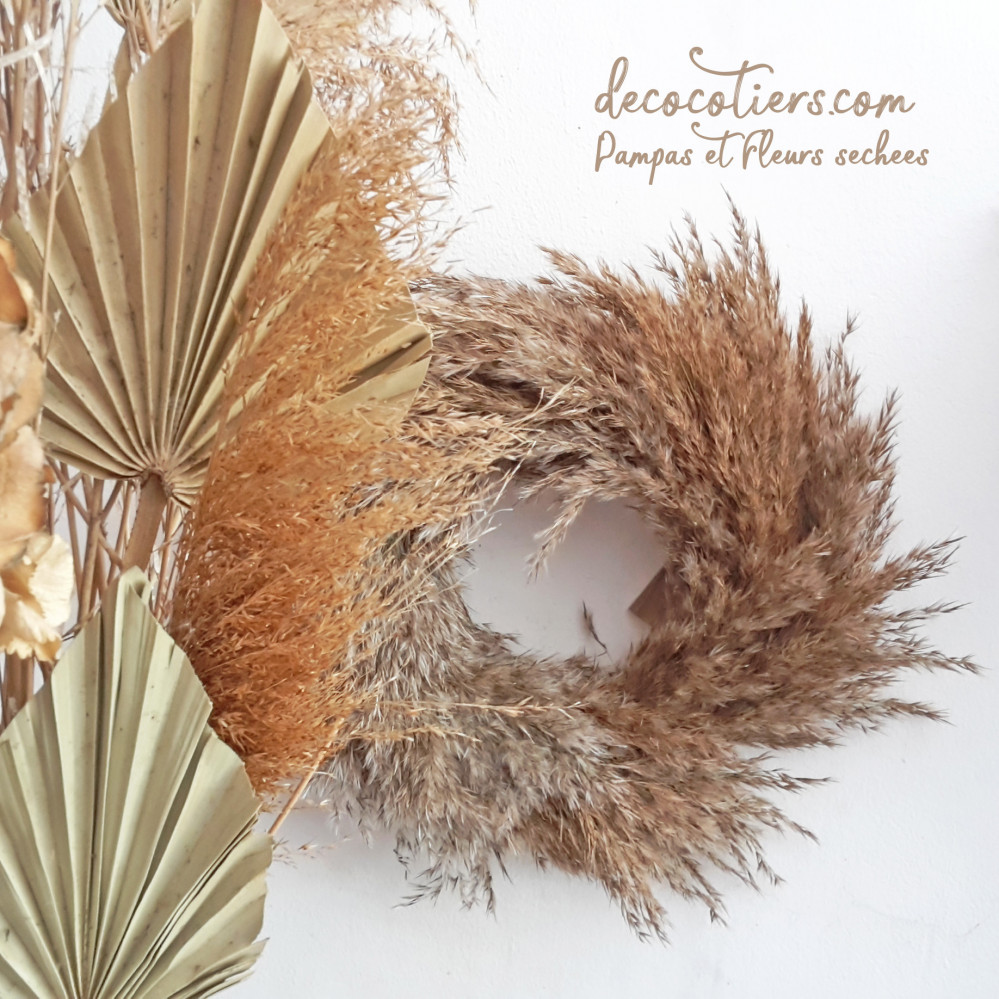 « Belle couronne de pampas, 50 cm »
