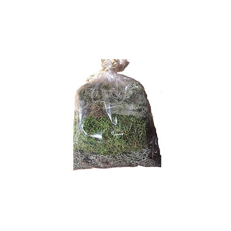 « Dans son sac un assortiment de mousse naturelle 75g »