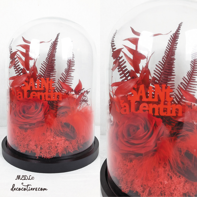 Pour lui dire « Je t'aime » : « Une rose éternelle sous cloche »