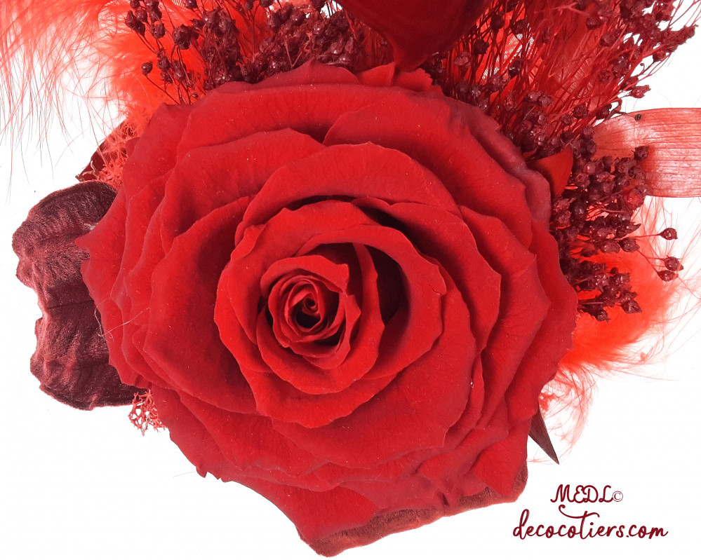 Pour lui dire « Je t'aime » : « Une rose éternelle dans son volumineux verre cognac »
