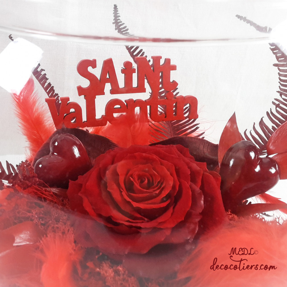 Pour lui dire « Je t'aime » : « Une belle rose éternelle dans sa bonbonnière »