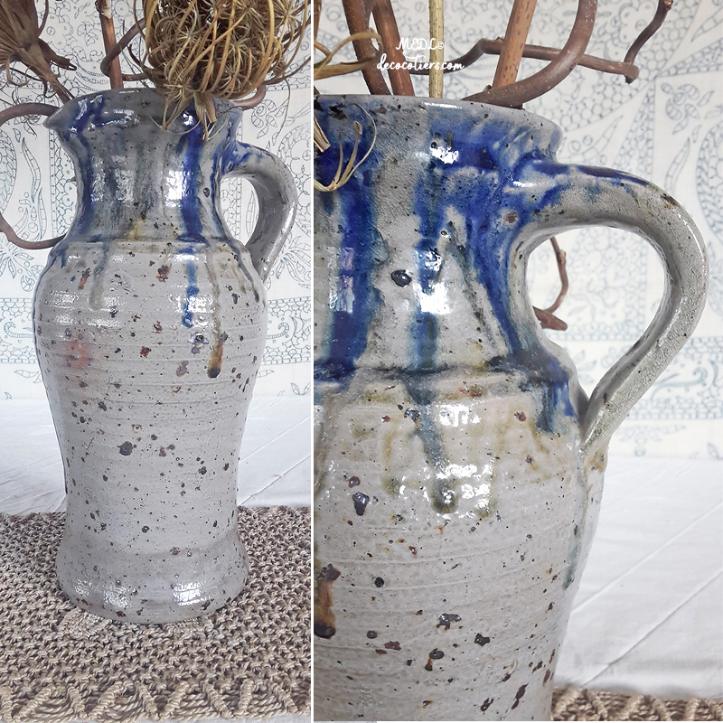 «&nbsp;Sublime pichet avec ses coulures d'émail indigo&nbsp;»