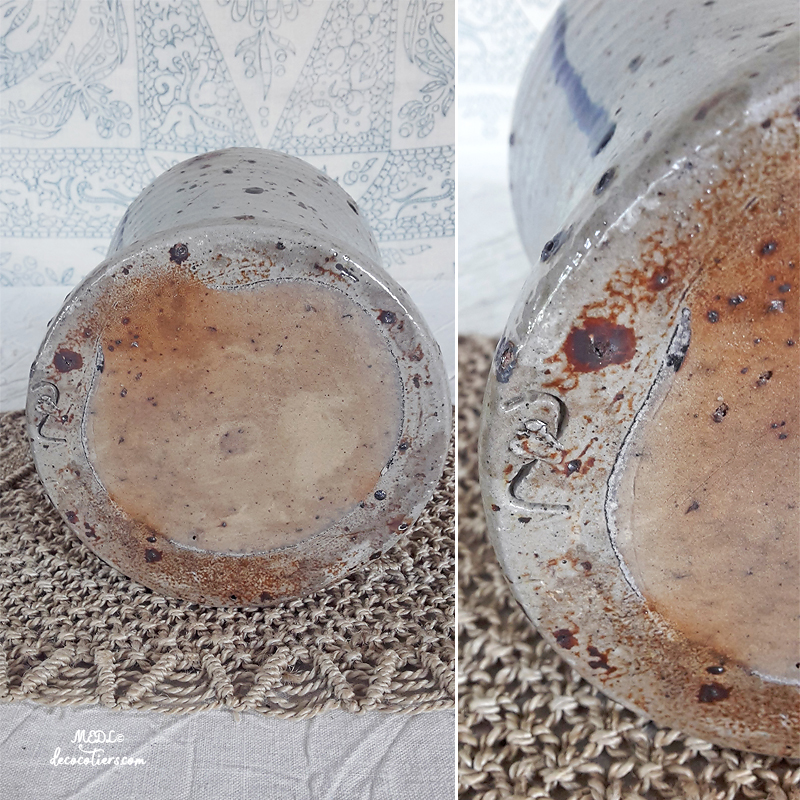 «&nbsp;Sublime pichet avec ses coulures d'émail indigo&nbsp;»