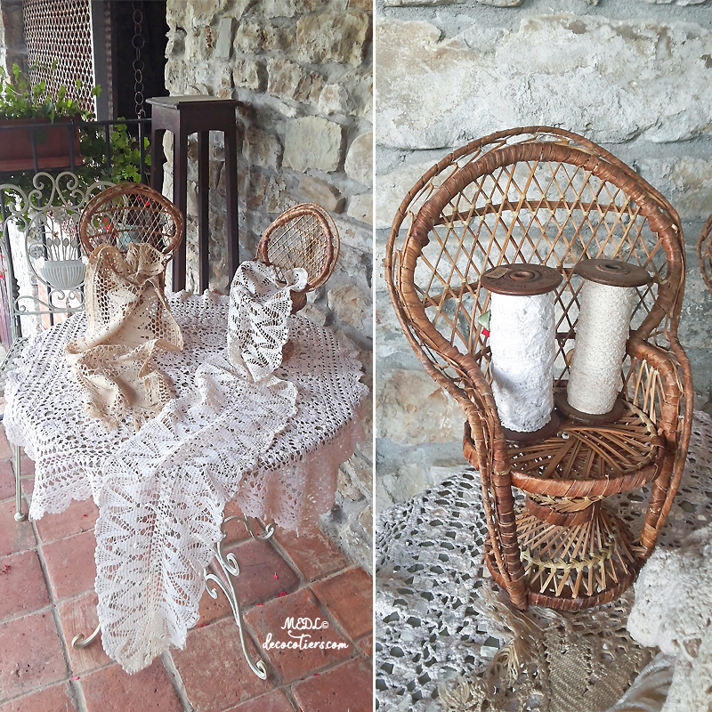 « Magnifique nappe ronde crochetée à la main »