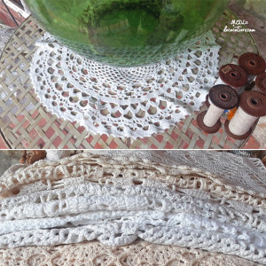 « Très joli napperon ajourée, crocheté à la main »